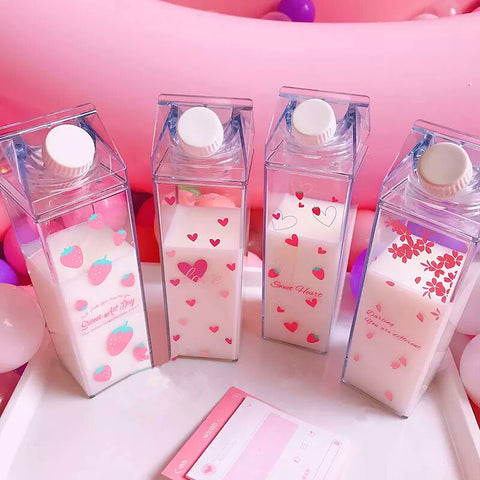 Kawaii Strawberry And Heart Water Cups  PN0010