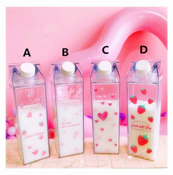 Kawaii Strawberry And Heart Water Cups  PN0010