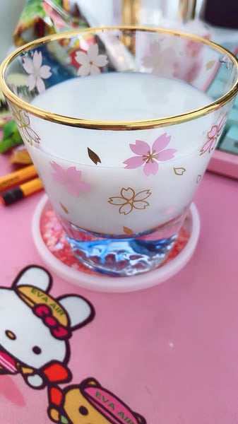 Fashion Sakura Glass Water Cups Set PN3370