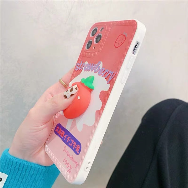 Strawberry And Pineapple Phone Case for iphone 7/7plus/8/8P/SE2/X/XS/XR/XS Max/11/11pro/11pro max/12/12mini/12pro/12pro max PN3748