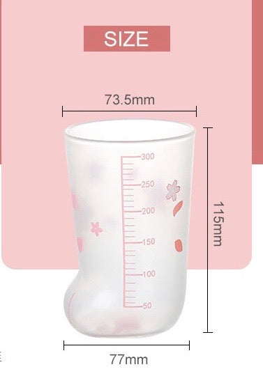 Lovely Sakura Cat Paw Water Cups PN3617