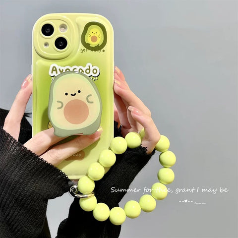 Cute Avocado Phone Case for iPhone 6/6plus/7/8/7plus/8plus/X/XS/XR/XS Max/11/11pro/11pro max/12/12pro/12pro max/13/13pro/13pro max/14/14 pro/14 plus/14pro max PN5686