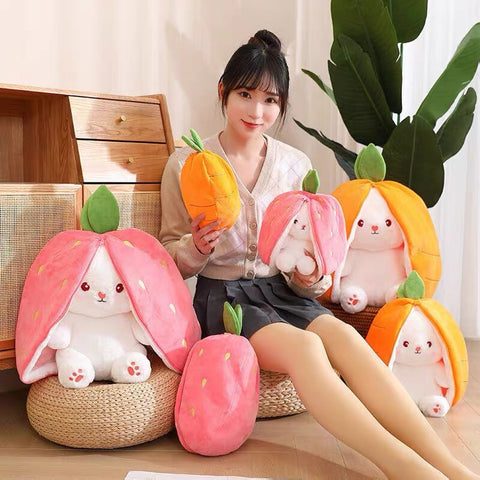 Cute Strawberry Bunny Hold Pillow PN5729