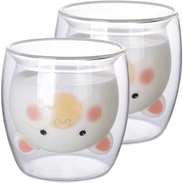 Kawaii Double Glass Water Cups PN3715