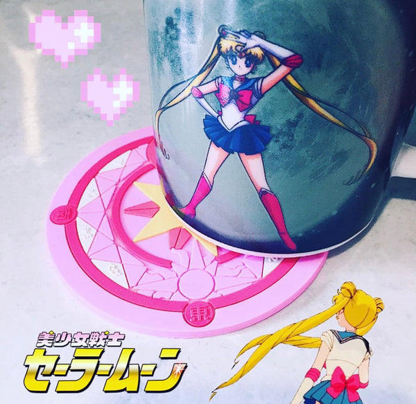 Sailormoon Luna And Sakura Cup Mat PN0974