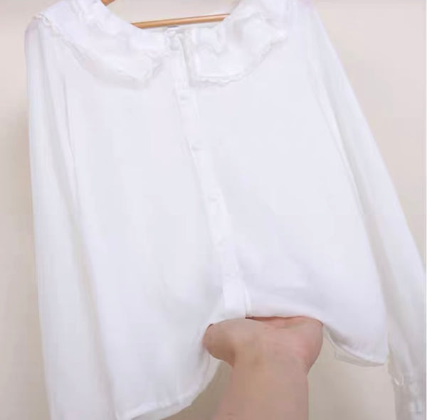 Fashion White Long Sleeve Shirt PN5110