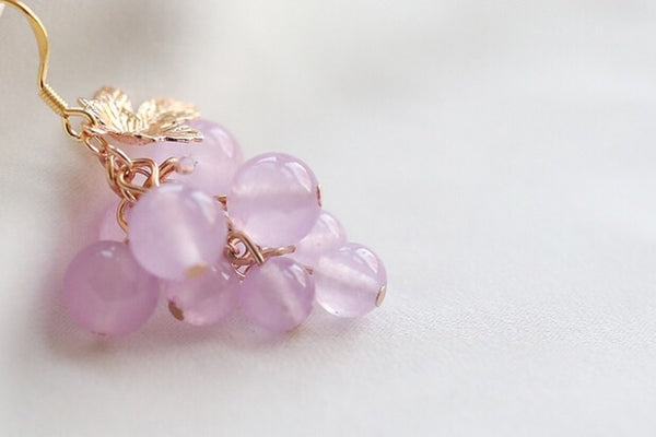 New Purple Grapes Earrings/Clips PN2523